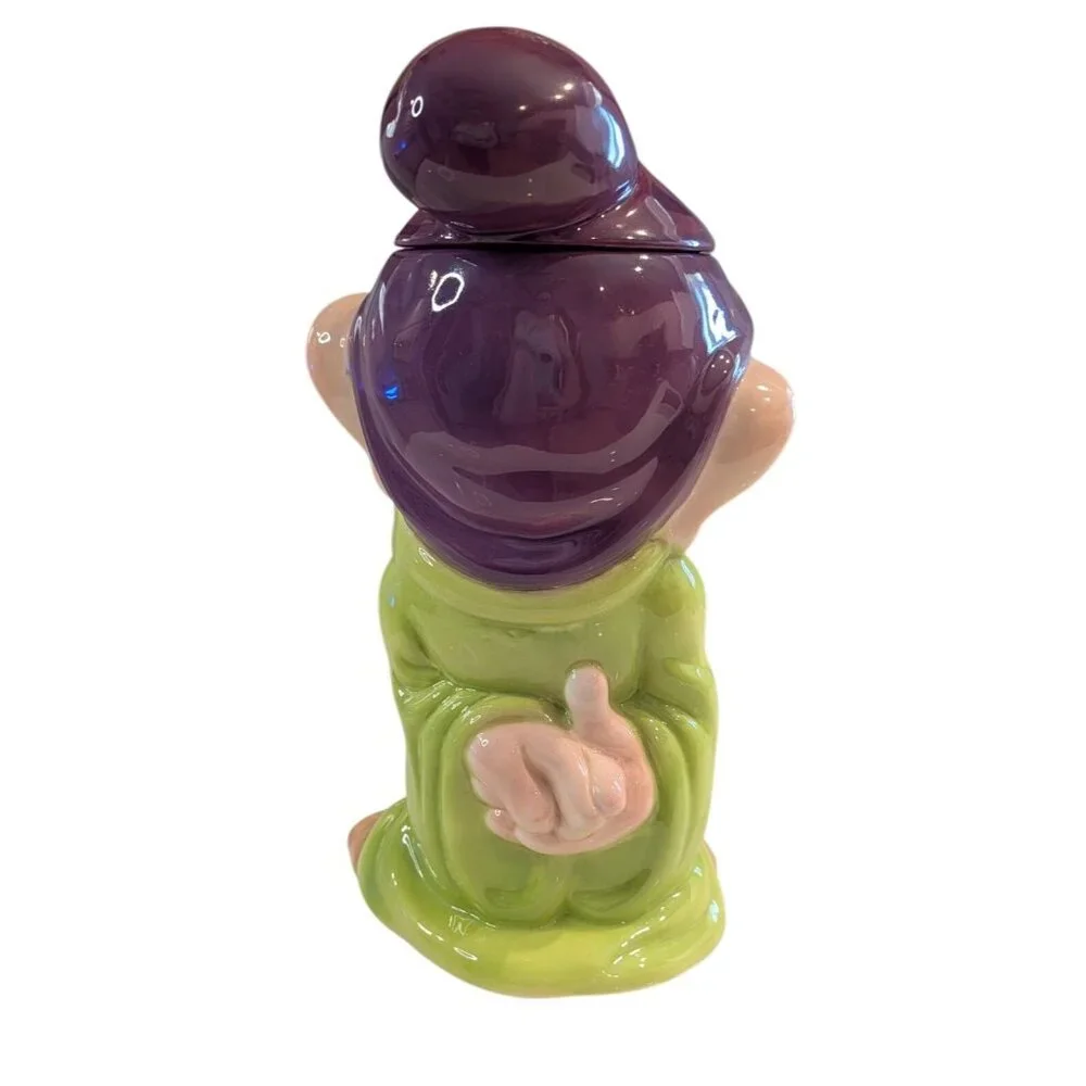 Vintage Disney Dopey Ceramic Cookie Jar by Treasure Craft Snow White Seven Dwarf - Picture 2 of 16